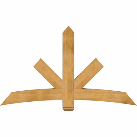 Ekena Millwork Alberta Rough Sawn Timber Gable Bracket, Western Red Cedar, 72"W x 42"H x 6"D x 6"F, 14/12 Pitch GBW072X42X0606ALB00RWR